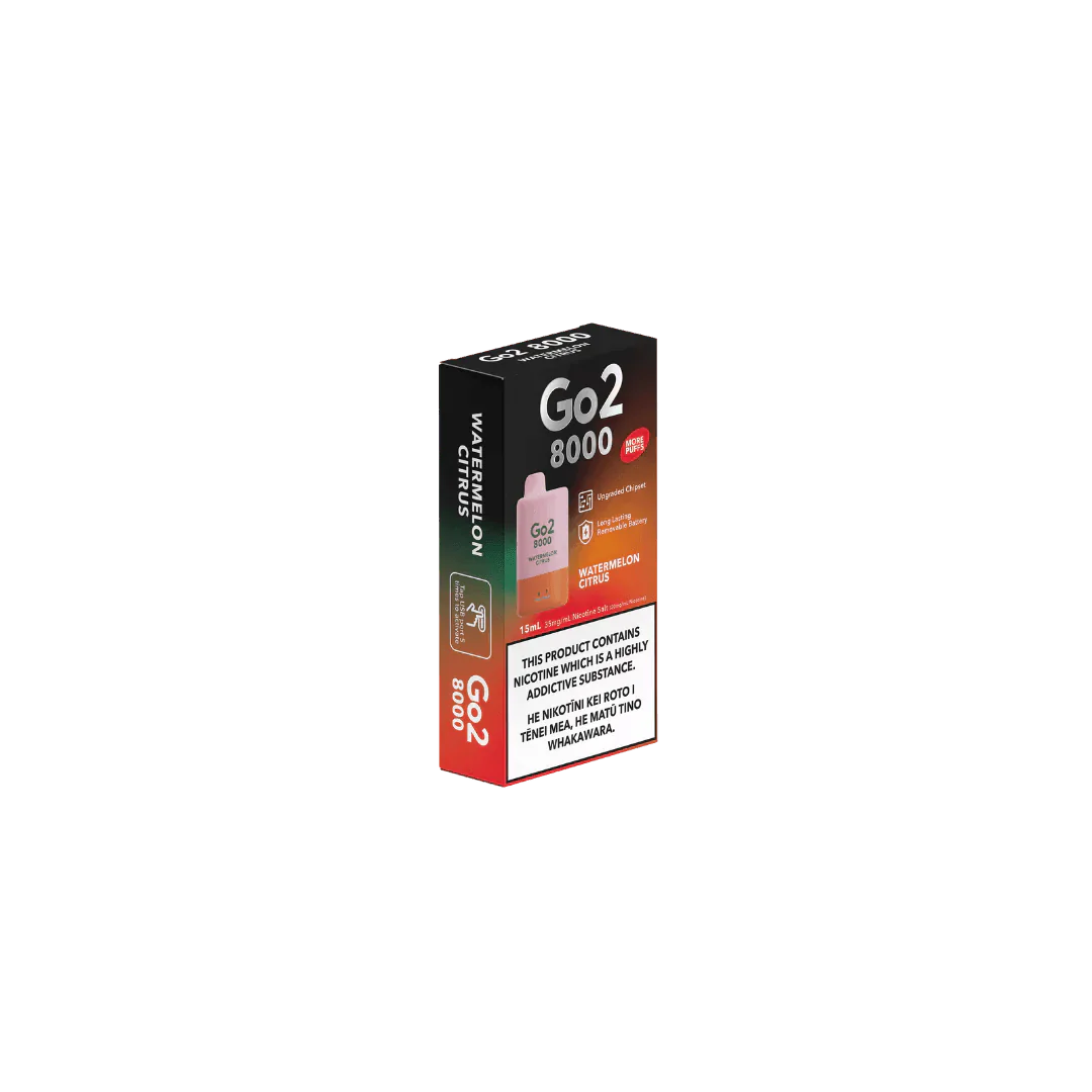 Go2 8000 Disposable Watermelon Citrus 35mg/mL - Simply Vape