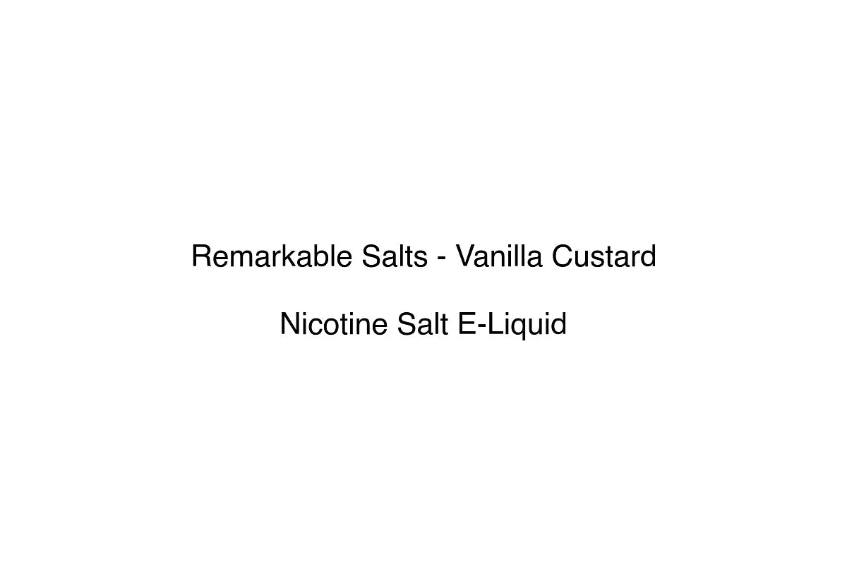 Remarkable Salts - Vanilla Custard
