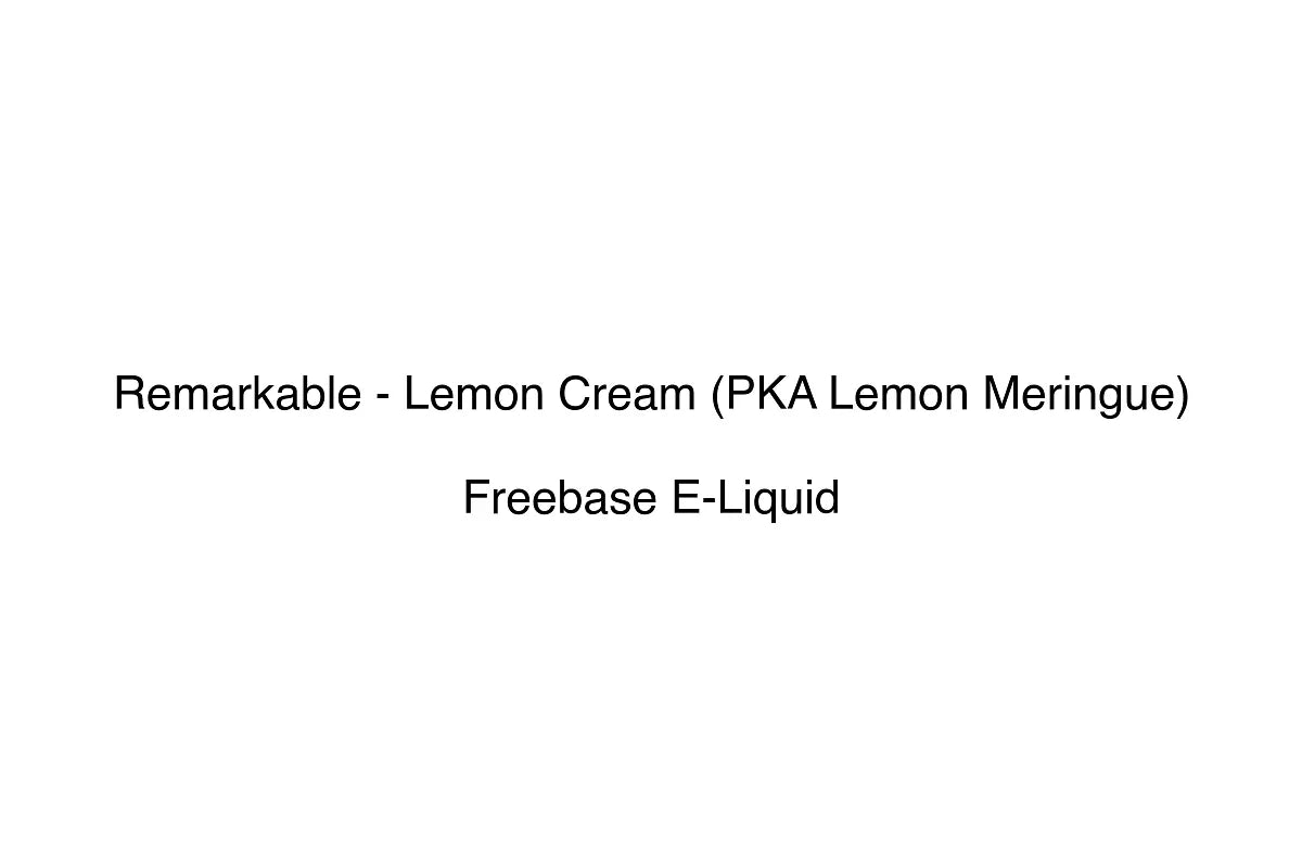 Remarkable - Lemon Cream (PKA Lemon Meringue)