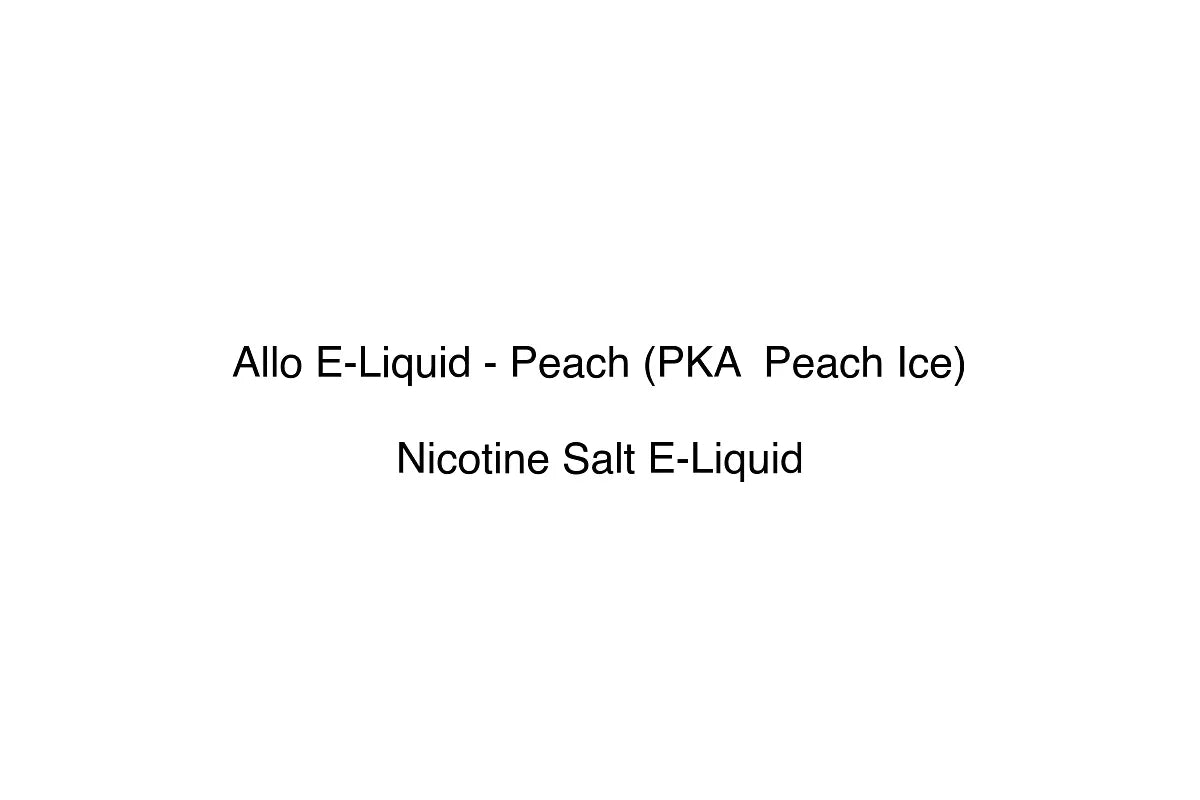 Allo E-Liquid - Peach (PKA Peach Ice)