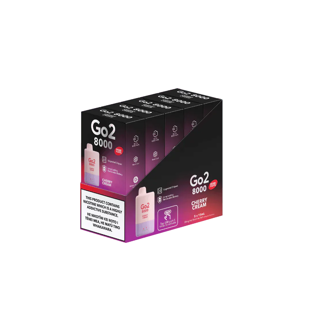 Go2 8000 Disposable Cherry Cream 35mg/mL