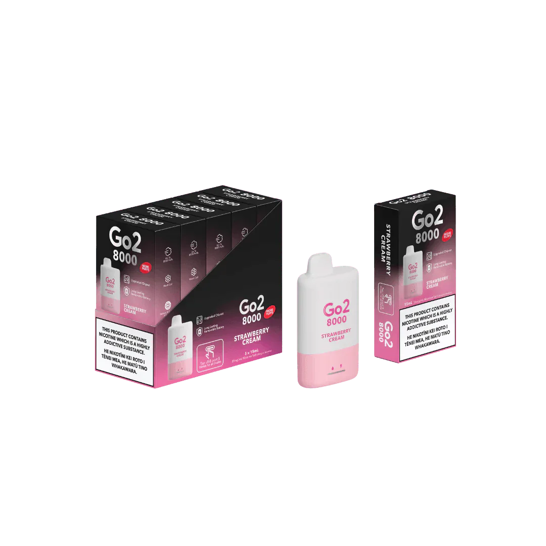 Go2 8000 Disposable Strawberry Cream 35mg/mL