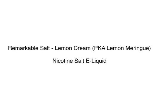Remarkable Salt - Lemon Cream (PKA Lemon Meringue) - Simply Vape