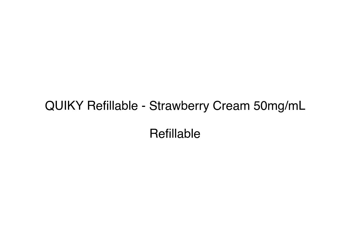 QUIKY Refillable - Strawberry Cream 50mg/mL - Simply Vape