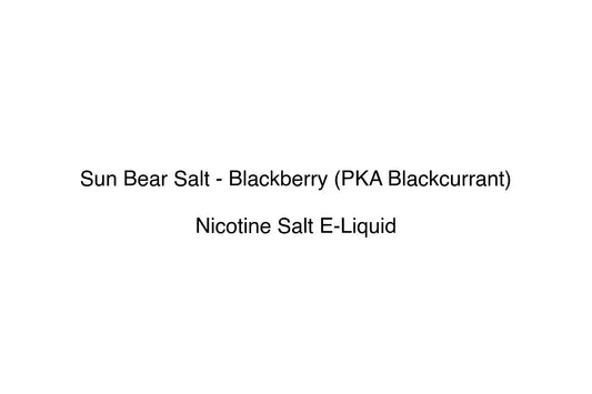 Sun Bear Salt - Blackberry (PKA Blackcurrant) - Simply Vape