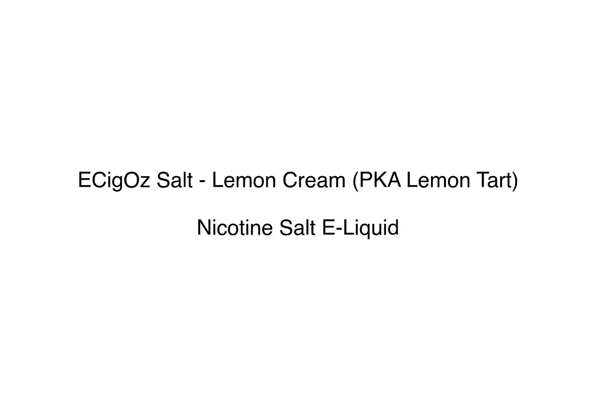 ECigOz Salt - Lemon Cream (PKA Lemon Tart)