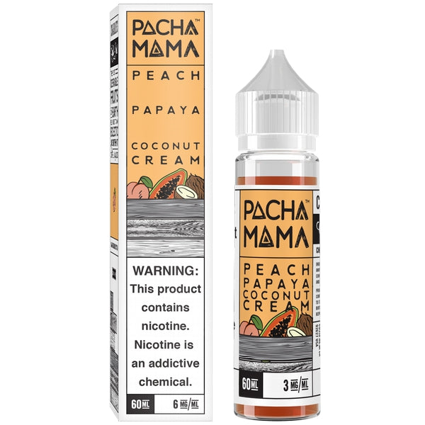 Pacha Mama Peach, Papaya & Coconut Cream 60 ml - Pure Vapor